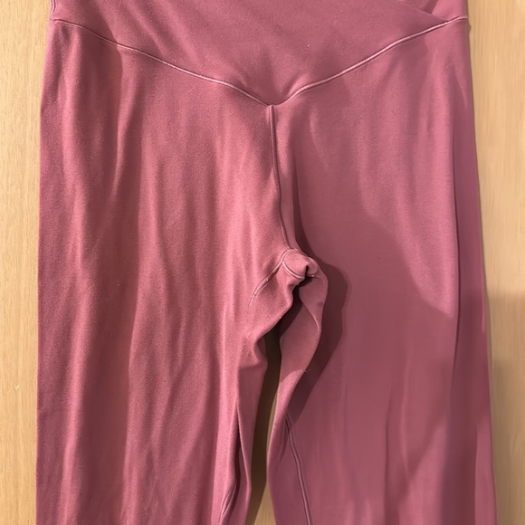 Offline by Aerie Crossover Real Me High Rise 7/8 Leggings Rose Pink Medium - Picture 6 of 12